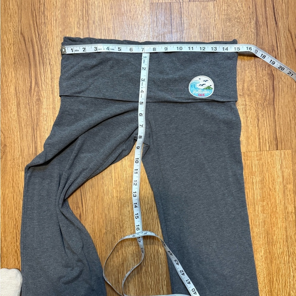 Vintage Hollister Heather grey Lounge Pants fold over yoga capris - Picture 7 of 8